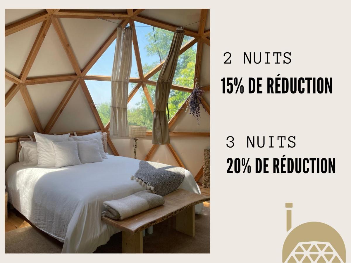Dome Insolite Lichen Jacuzzi Et Petits-Dejeuners Inclus Gondrin Zewnętrze zdjęcie