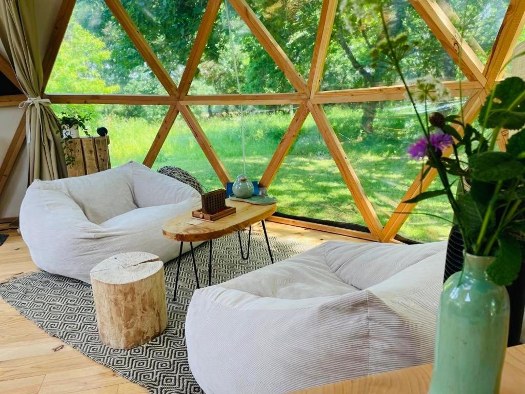 Dome Insolite Lichen Jacuzzi Et Petits-Dejeuners Inclus Gondrin Zewnętrze zdjęcie